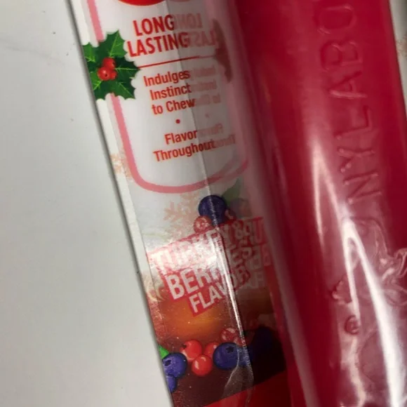 2 Pack Nylabone long lasting chew bones Winter Green, Turkey & Berries Flavor - Picture 5 of 9